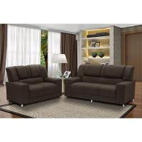 Conjunto Estofado Sandero 2 E 3 Lugares Paraná Marrom - 1