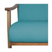 Poltrona Liz Base Madeira Suede Azul Turquesa - 3