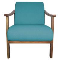 Poltrona Liz Base Madeira Suede Azul Turquesa - 7