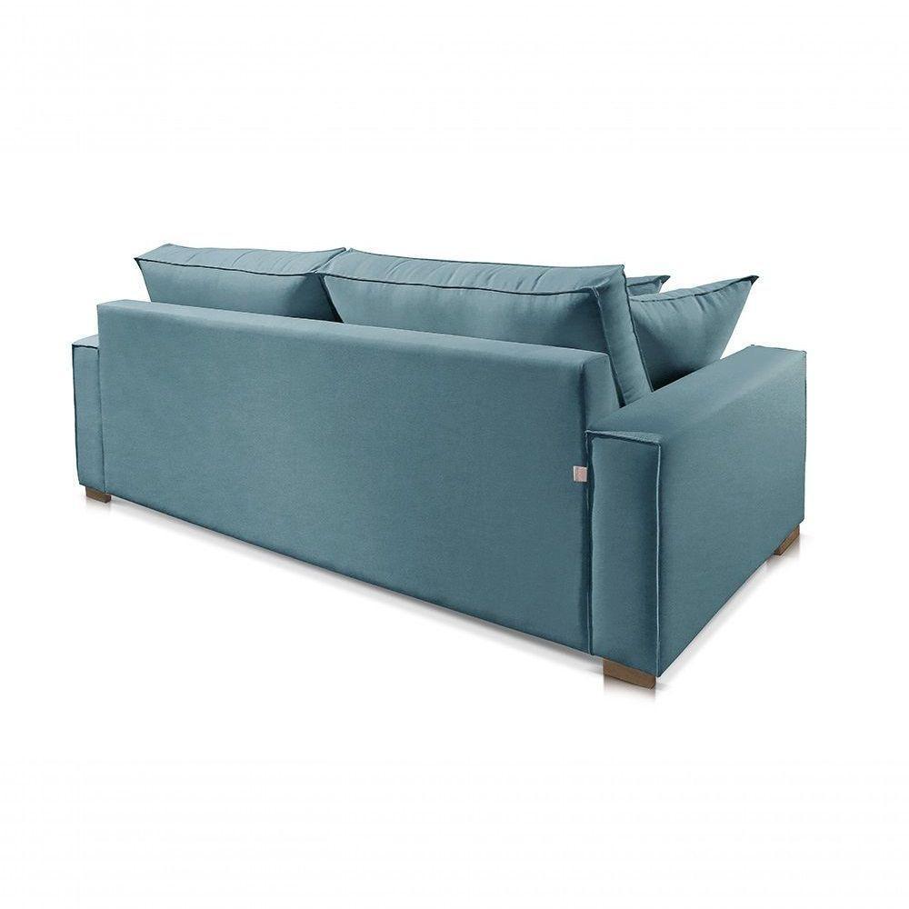 Sofá 2 Lugares Fixo Living Hotello Linho Azul 1,8m - 3