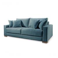 Sofá 2 Lugares Fixo Living Hotello Linho Azul 1,8m - 1