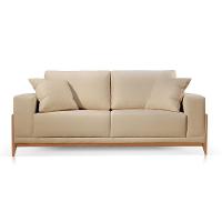 Sofá 2 Lugares Fixo Living Bellagio Suede Bege Medio 02 1,90m - 2