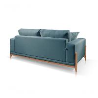 Sofá 2 Lugares Fixo Living Bellagio Linho Azul 1,9m - 1