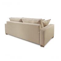 Sofá 2 Lugares Fixo Living Hotello Veludo Bege Medio 1,80m - 3