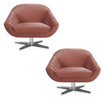 Kit 02 Poltronas Veludo Rose
