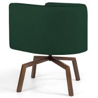 Kit 2 Poltronas Decorativas Base Ka Madeira Betina C-117 Linho Verde Musgo - Domi - 7