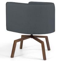 Kit 2 Poltronas Decorativas Base Ka Madeira Betina C-03 Corano Cinza - Domi - 3