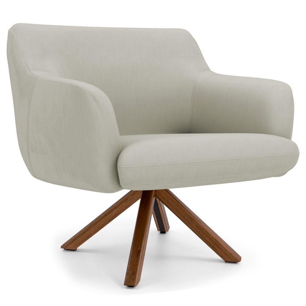 Kit 2 Poltronas Base Madeira Jade C-26ano Bege Claro - 2