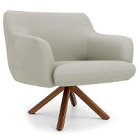 Kit 2 Poltronas Base Madeira Jade C-26ano Bege Claro - 2