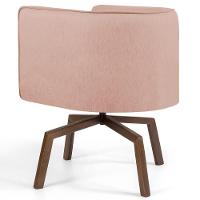Kit 2 Poltronas Decorativas Base Ka Madeira Betina C-105 Linho Rosê - Domi - 3