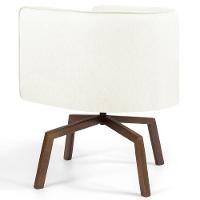 Kit 2 Poltronas Decorativas Base Ka Madeira Betina C-26 Corano Bege - Domi - 3