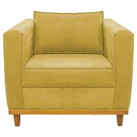 Kit Sofá 2 Lugares 2 Poltronas Europa Suede Amarelo - 2