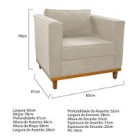 Kit Sofá 2 Lugares 2 Poltronas Europa Suede Bege - 3