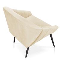 Poltrona Veludo Bege de Ferro