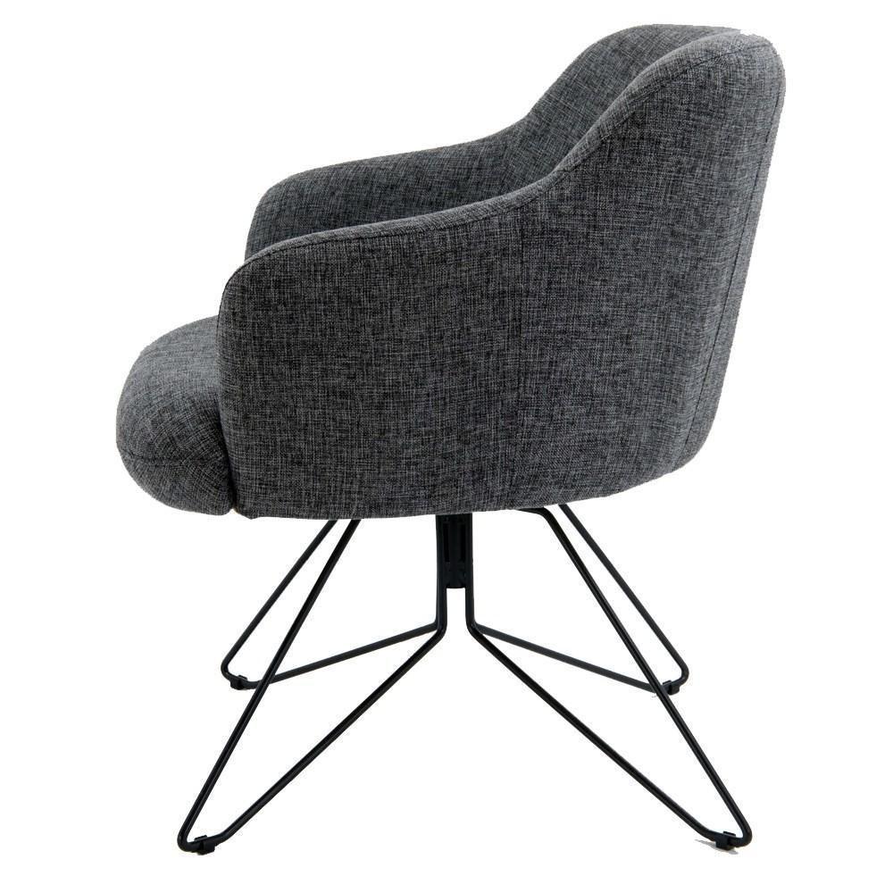 Kit 2 Poltronas Base Orby Fixa Jade C-469 Linho Mescla - Domi - 2