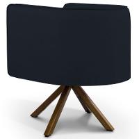 Kit 2 Poltronas Base Giromad Madeira Betina C-05 Corano Preto - Domi - 3