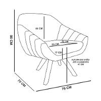 Kit 02 Poltronas Giratória Giovana Linho Mm30 A19 Grosso Bege - 2