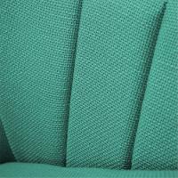 Kit 02 Poltronas Giovana Linho Pés Palito Castanho A115 Azul Pavão