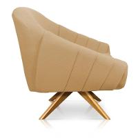 Poltrona Giratória Giovana Linho A27 Areia - 5