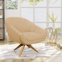 Poltrona Giratória Giovana Linho A27 Areia - 7