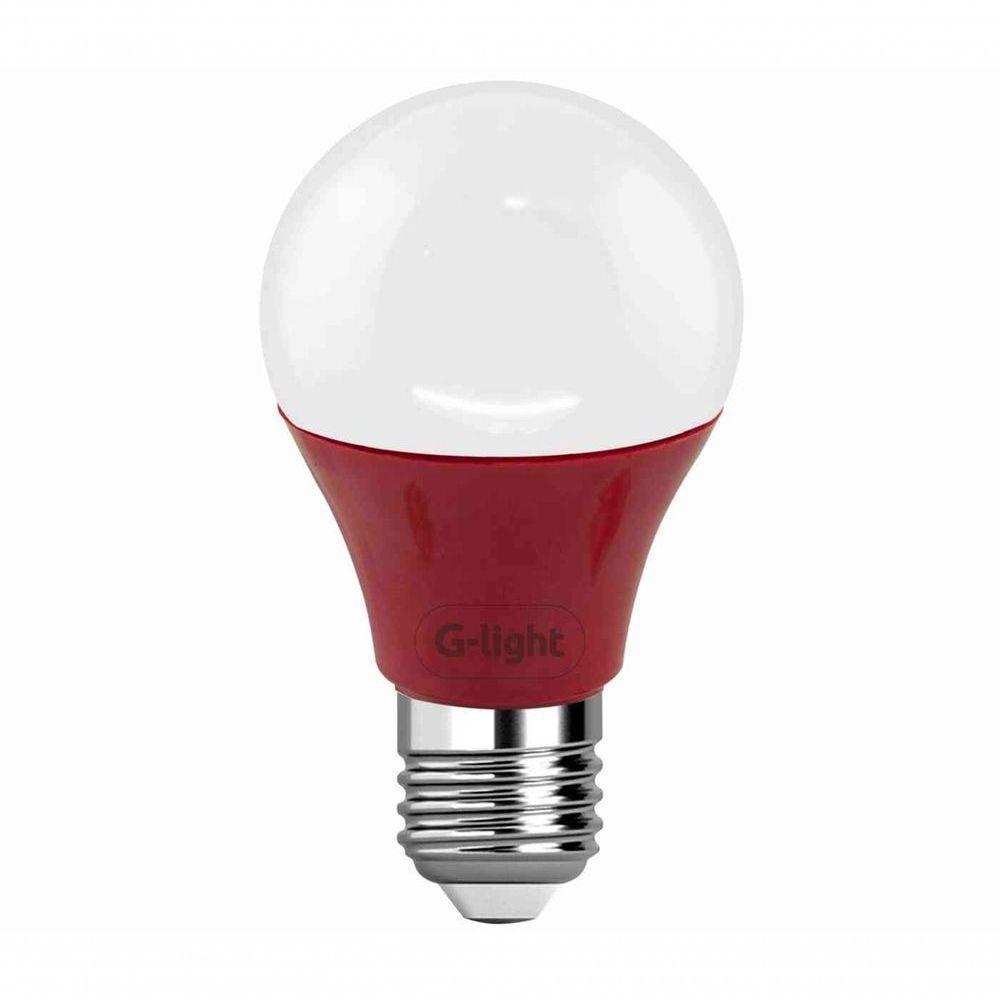 Lâmpada Led Bulbo E27 5W Bivolt Luz Vermelha G-Light - 2