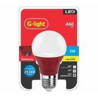 Lâmpada Led Bulbo E27 5W Bivolt Luz Vermelha G-Light - 1