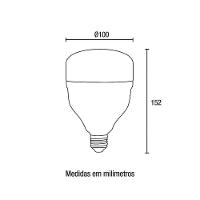 Lâmpada Led 40W T100 6500K Branco-Frio - 2