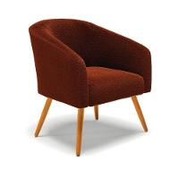 Kit 1 Sofá Namoradeira E 1 Poltrona Stella Bouclê Pés Palito Castanho - D'rossi Cor Terra - 9