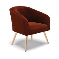 Kit 1 Sofá Namoradeira E 2 Poltronas Stella Bouclê Terra Pés Palito Natural D'rossi - 8