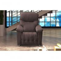 Poltrona Do Papai Reclinável Virtus - Veludo Marrom Escuro - 2