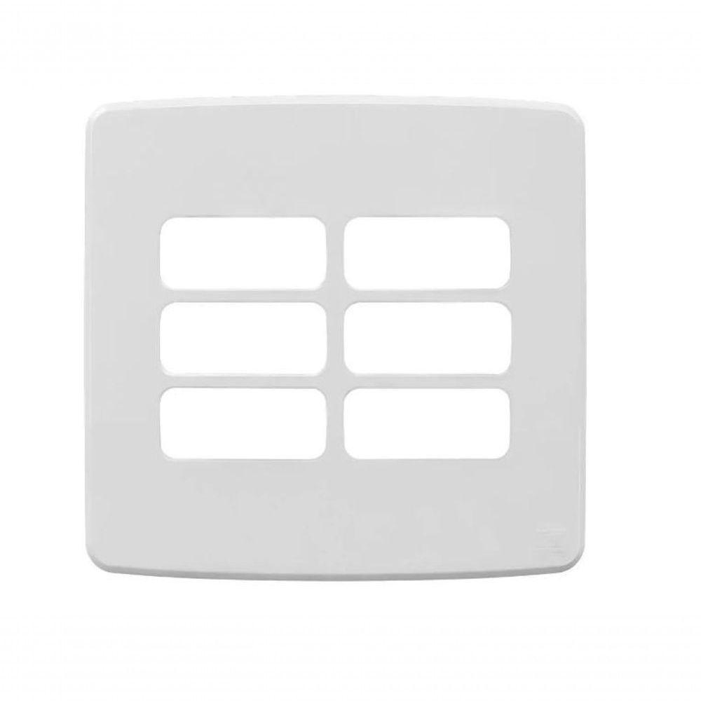Placa 4X4" 6 Posições Composé Branco - 1