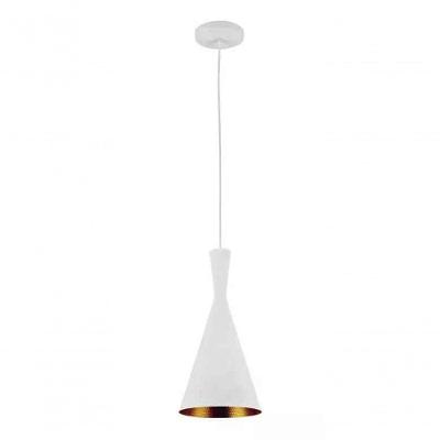 Pendente Cone Chines Branco C/ Dourado