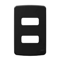 Placa 4X2" 2 Posições Composé Preto - 1