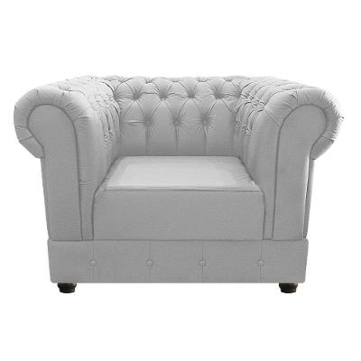 Poltrona Decorativa Chesterfield Ana Corano Branco