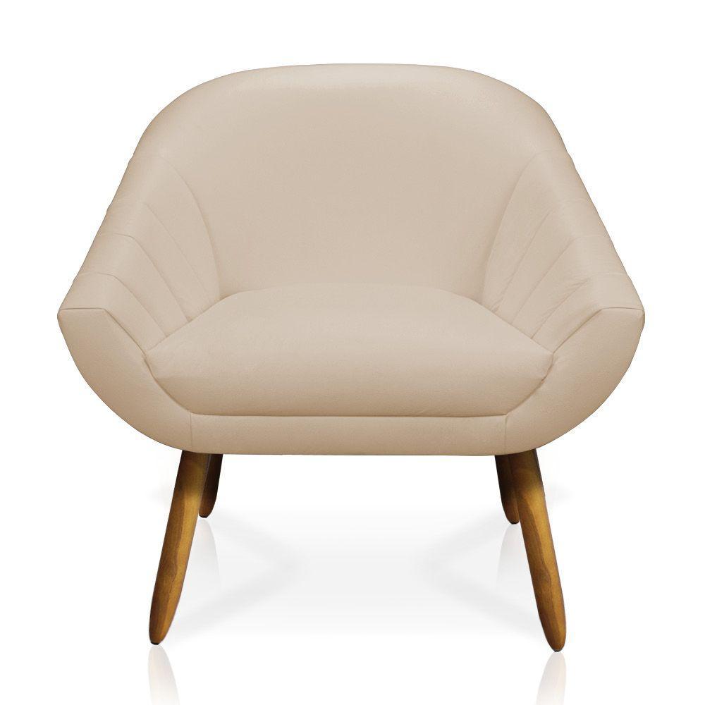 Kit 02 Poltronas Giovana Corino Bege Castanho - 8