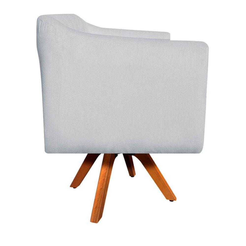 Kit 02 Poltronas Giratória Julia Base Madeira Mm30 D'rossi - 3