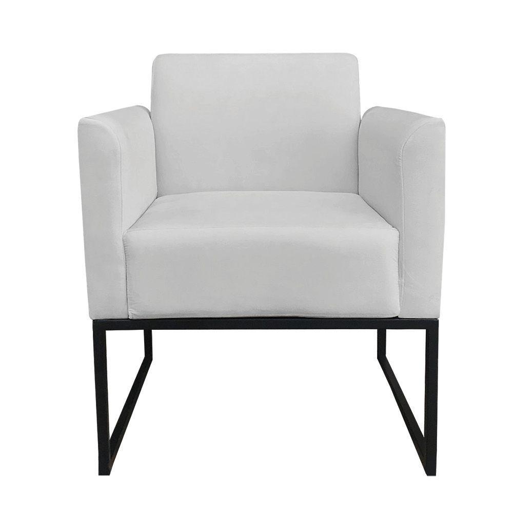 Kit 02 Poltronas Marisa Base Industrial Metálica Preto - 2