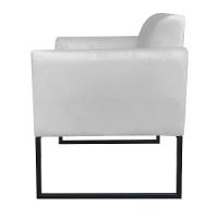 Kit 02 Poltronas Marisa Base Industrial Metálica Preto - 4