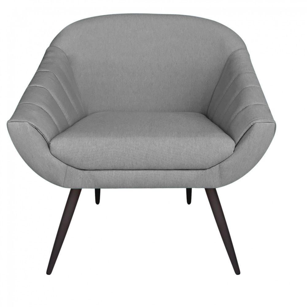 Poltrona Giovana Linho Grafite A26 Pés Palito De Ferro - 1