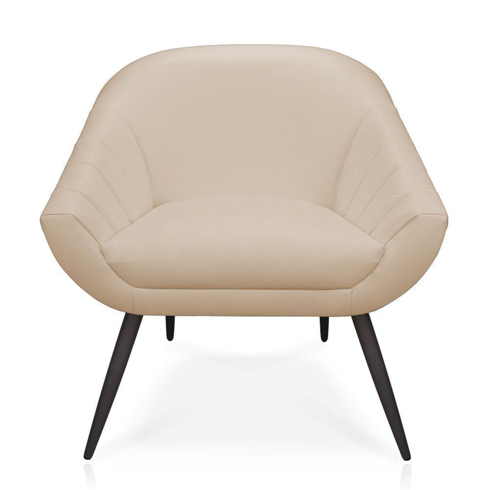 Poltrona Giovana Corino Bege Pés Palito De Ferro - 1