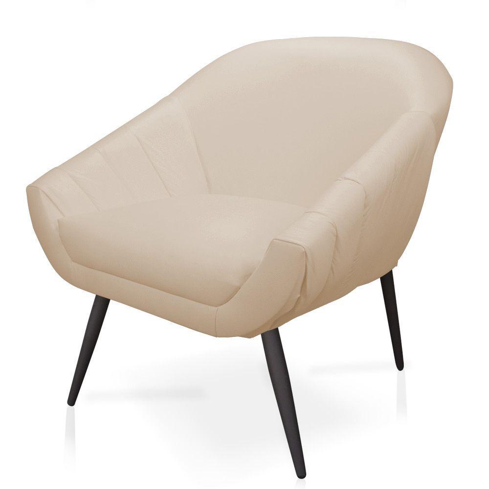 Poltrona Giovana Corino Bege Pés Palito De Ferro - 4