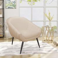 Poltrona Giovana Corino Bege Pés Palito De Ferro - 2