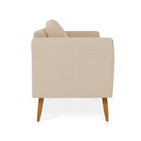 Kit 01 Namoradeira 02 Lugares E 02 Poltronas Marilia Linho Pés Palito Castanho - D'rossi Cor A19 Grosso Bege