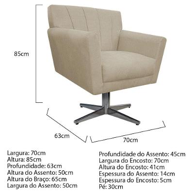 Poltrona Laura Suede Bege