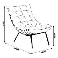 Poltrona Sala de estar Base de Ferro Dourada Veludo Azul - 4