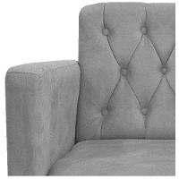 Kit 02 Poltronas Classic Pés Luís Xv Suede Cinza - 9