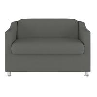 Kit Poltrona Tilla Recepção + Namoradeira Sala, Quarto Suede cinza - 5