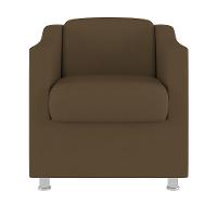 Kit Poltrona Tilla Recepção + Namoradeira Sala, Quarto Suede marrom - 9