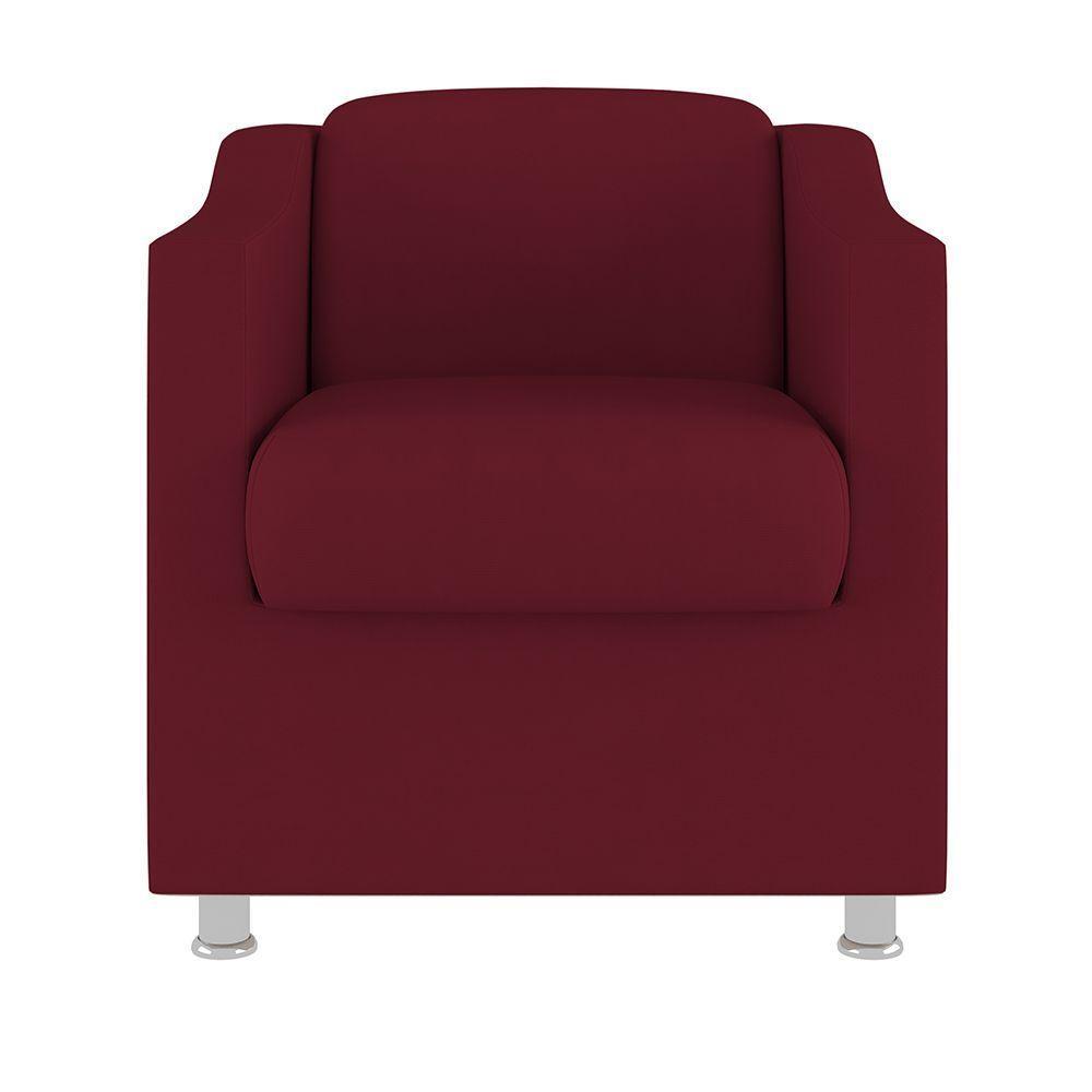 Kit Poltrona Tilla Recepção + Namoradeira Sala, Quarto Suede marsala - 8