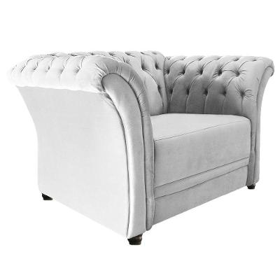 Poltrona Decorativa Chesterfield Branco